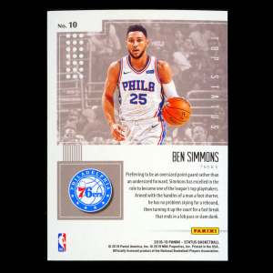 Ben Simmons 2018-19 Panini Status Top Status 76ers