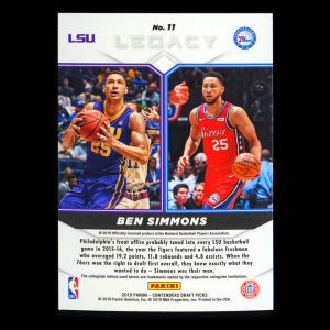 Ben Simmons 2019 Contenders Draft Picks Legacy 76ers