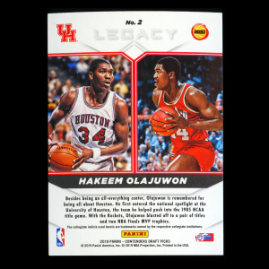 Hakeem Olajuwon 2019 Contenders Draft Picks Legacy Rockets