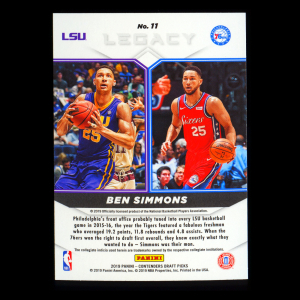 Ben Simmons 2019 Contenders Draft Picks Legacy 76ers