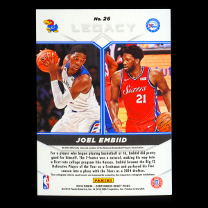 Joel Embiid 2019 Contenders Draft Picks Legacy 76ers