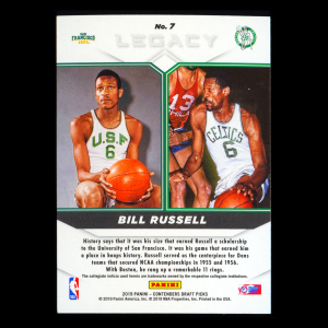 Bill Russell 2019 Contenders Draft Picks Legacy Celtics
