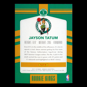 Jayson Tatum 2017-18 Donruss Rookie Kings Celtics