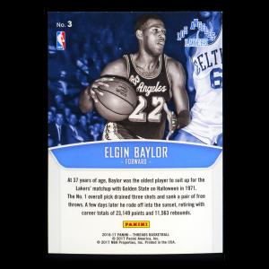 Elgin Baylor 2016-17 Panini Threads Hardwood Pioneers Lakers
