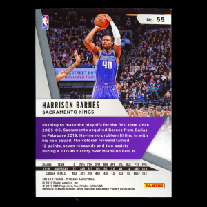 Harrison Barnes 2018-19 Panini Threads Dazzle Kings