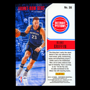 Blake Griffin 2018-19 Panini Contenders Front Row Seat Pistons