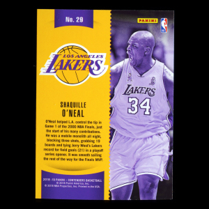 Shaquille O'Neal 2018-19 Panini Contenders Winning Tickets Lakers