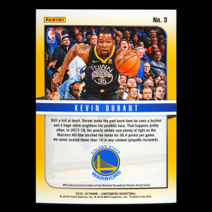 Kevin Durant 2018-19 Panini Contenders Hall of Fame Contenders Warriors