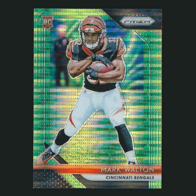 Mark Walton RC 2018 Prizm Green Pulsar Rookie Bengals