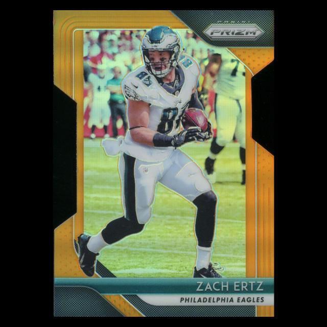 Zack Ertz 2018 Prizm Orange Die Cut Eagles 126/249