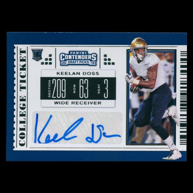 Keelan Doss RC 2019 Contenders Draft Picks Rookie Raiders