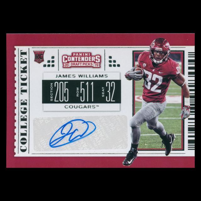 James Williams RC 2019 Contenders Draft Picks Rookie Cougars