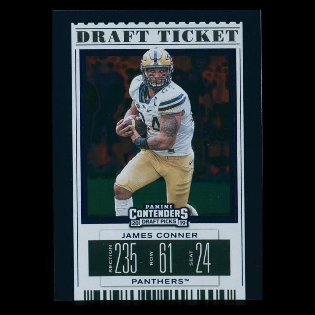 James Conner 2019 Contenders Draft Picks Blue Foil Panthers/Steelers
