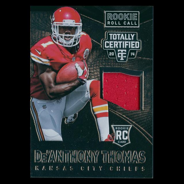De'Anthony Thomas RC 2014 Totally Certified Rookie Roll Call Patch Chiefs