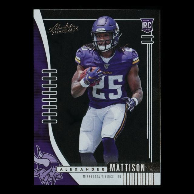 Alexander Mattison RC 2019 Absolute Rookie Vikings