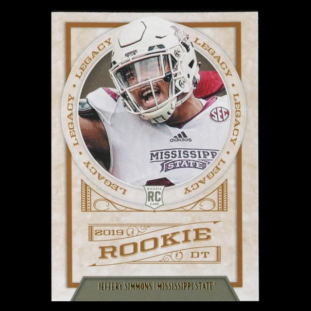 Jeffery Simmons RC 2019 Legacy Rookie Bulldogs/Titans