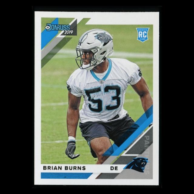 Brian Burns RC 2019 Donruss Rookie Panthers