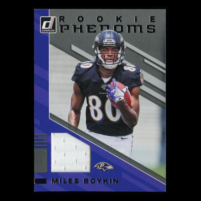 Miles Boykin RC 2019 Donruss Rookie Phenoms Patch Ravens