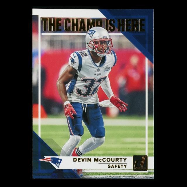 Devin McCourty 2019 Donruss The Champ Is Here Patriots