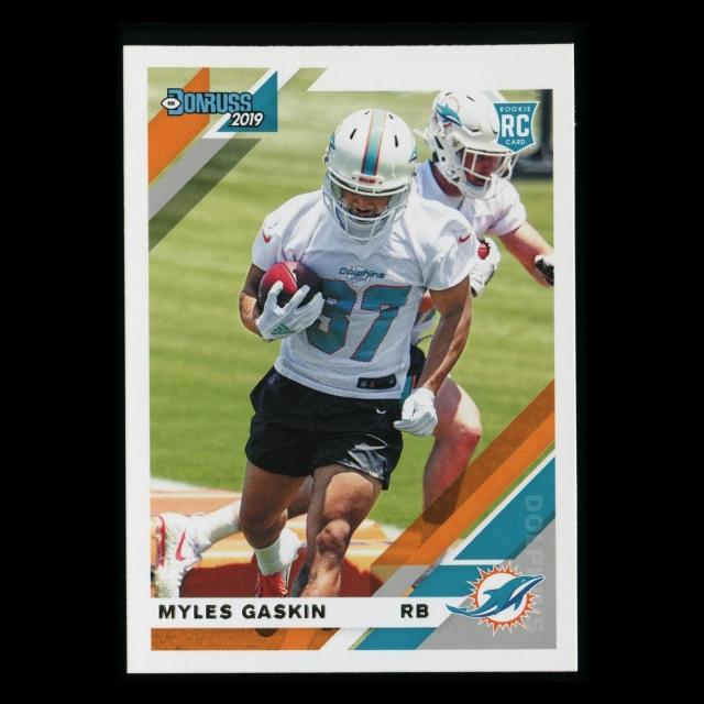 Myles Gaskin RC 2019 Donruss Rookie Dolphins