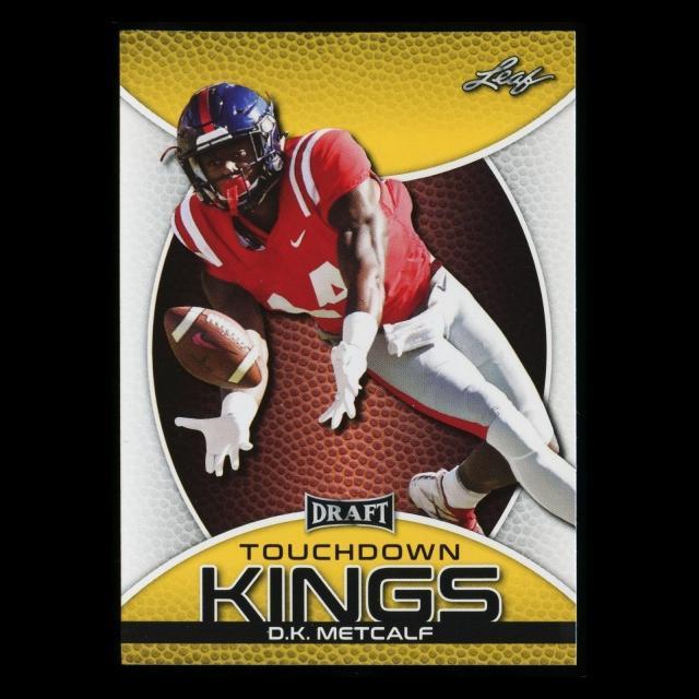D.K. Metcalf 2019 Leaf Draft Gold Touchdown Kings Sun Rebels/Seahawks