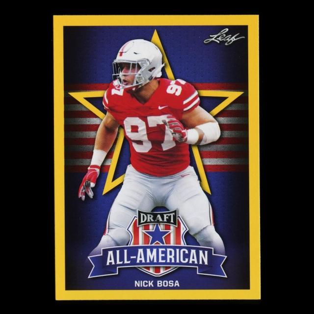 Nick Bosa 2019 Leaf Draft All-American Gold Buckeyes/49ers