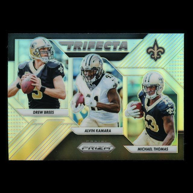 Drew Brees | Alvin Kamara | Michael Thomas 2018 Prizm Silver Trifecta Saints