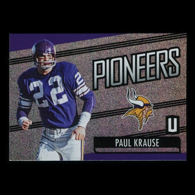 Paul Krause 2019 Unparalleled Pioneers Vikings