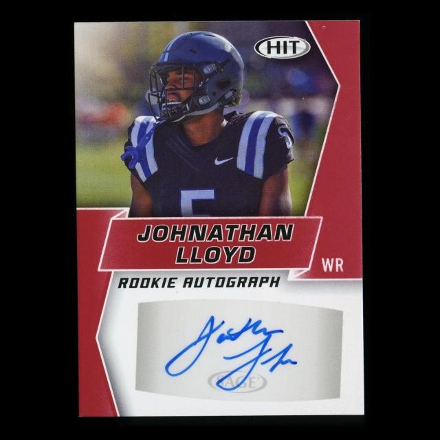 Johnathan Lloyd RC 2019 HIT Rookie Red Auto Blue Devils