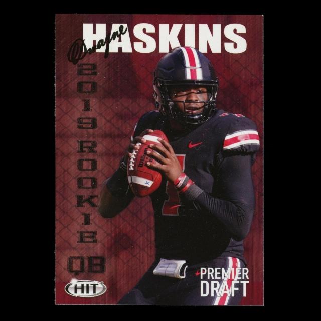 Dwayne Haskins 2019 HIT Premier Draft Rookie Blue Buckeyes/Redskins