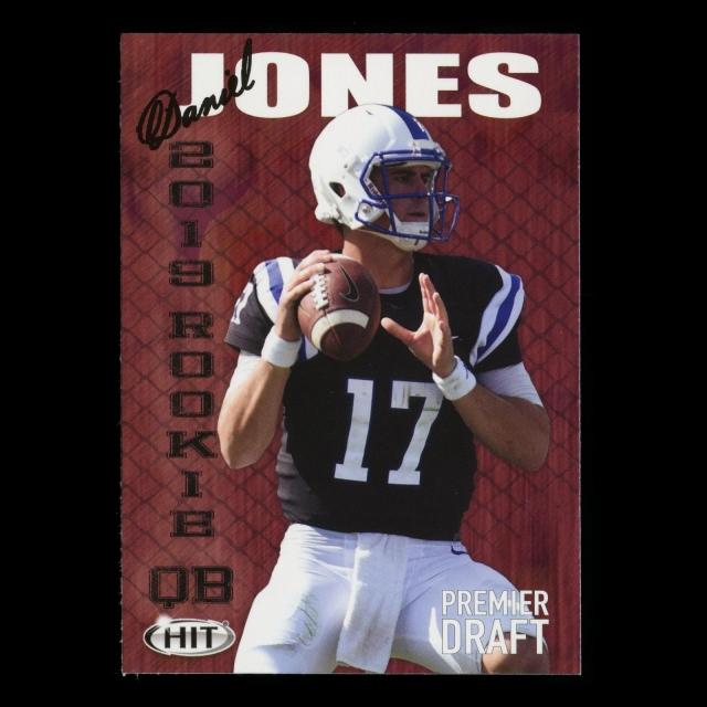 Daniel Jones 2019 HIT Premier Draft Rookie Blue Devils/Giants