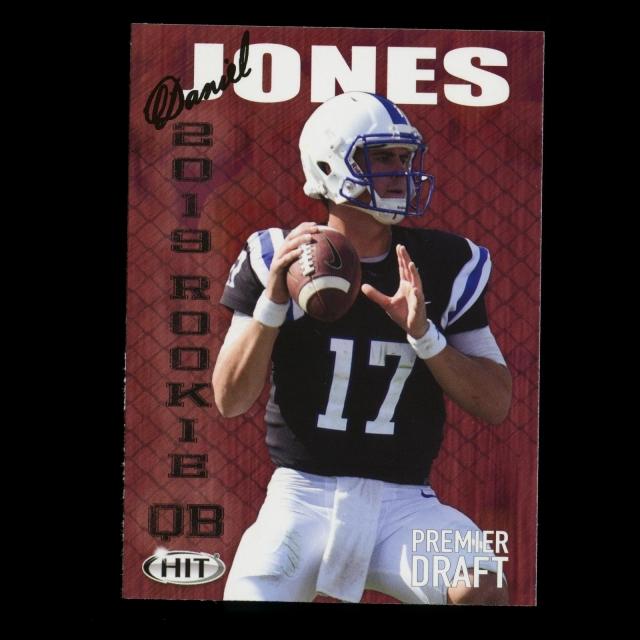 Daniel Jones 2019 HIT Premier Draft Rookie Blue Devils/Giants