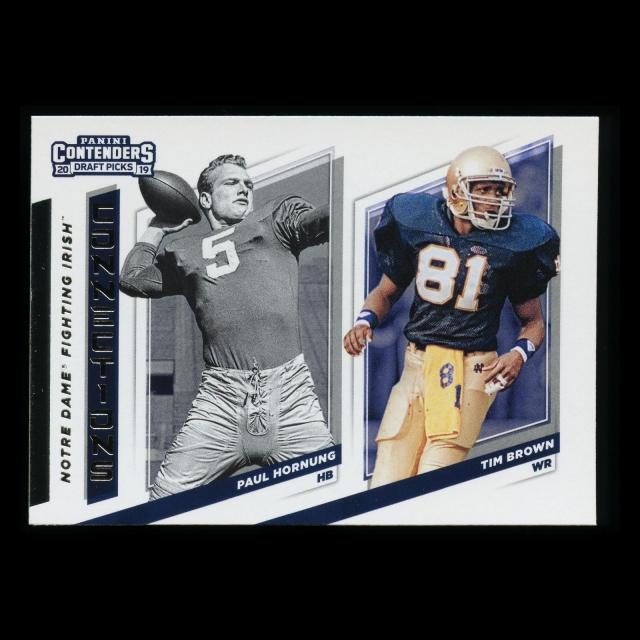 Paul Hornung | Tim Brown 2019 Contender Draft Picks Connections Fighting Irish