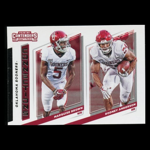 Marquise Brown | Rodney Anderson 2019 Contender Draft Picks Connections Sooners