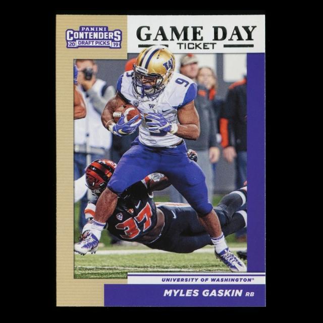 Myles Gaskin 2019 Contender Draft Picks Game Day Ticket Huskies