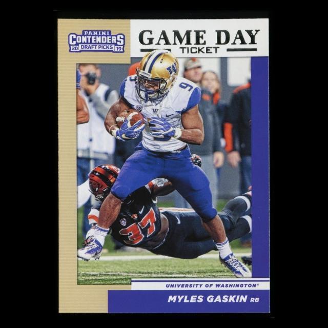 Myles Gaskin 2019 Contender Draft Picks Game Day Ticket Huskies