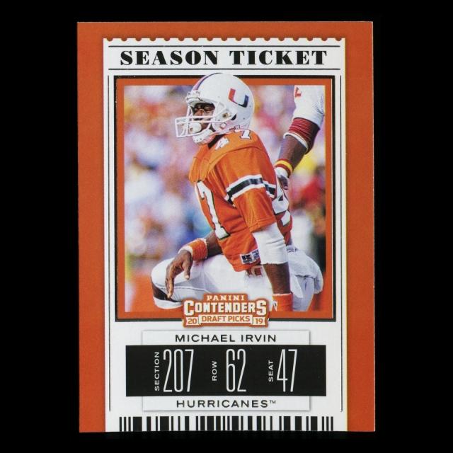 Michael Irvin 2019 Contender Draft Picks Season Ticket Hurricanes