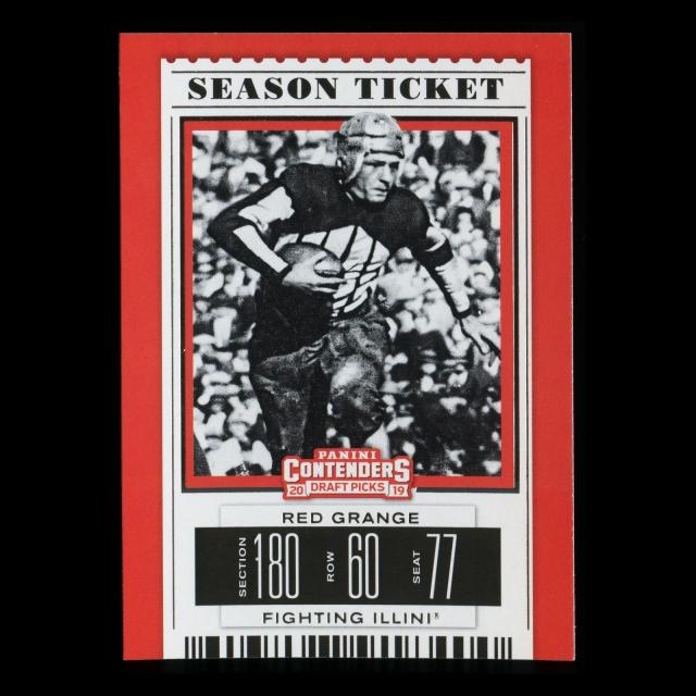 Red Grange 2019 Contender Draft Picks Season Ticket Fighting Illini