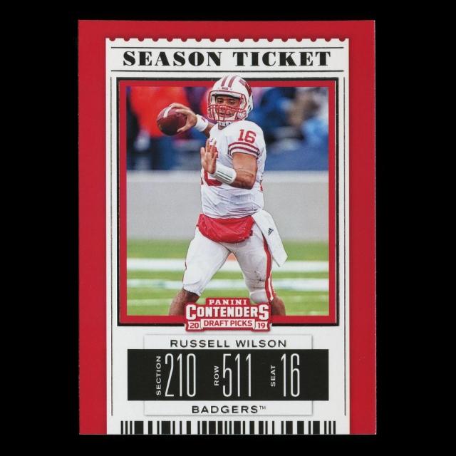 Russel Wilson 2019 Contender Draft Picks Season Ticket Badgers