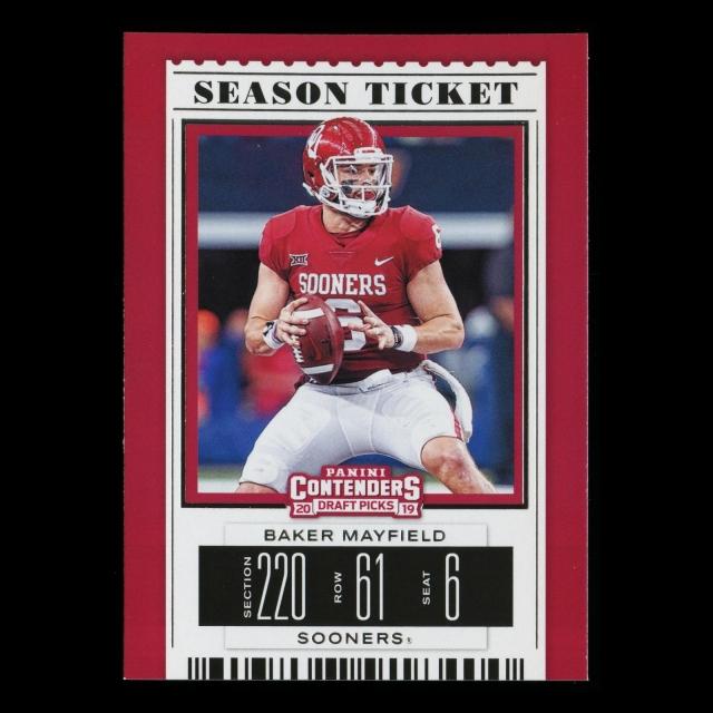 Baker Mayfield 2019 Contender Draft Picks Season Ticket Sooners
