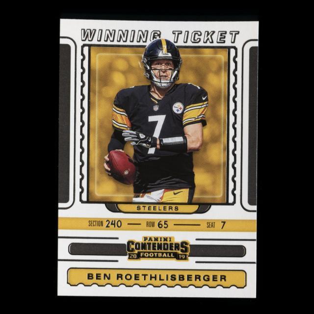 Ben Roethlisberger 2019 Contenders Winning Ticket Steelers