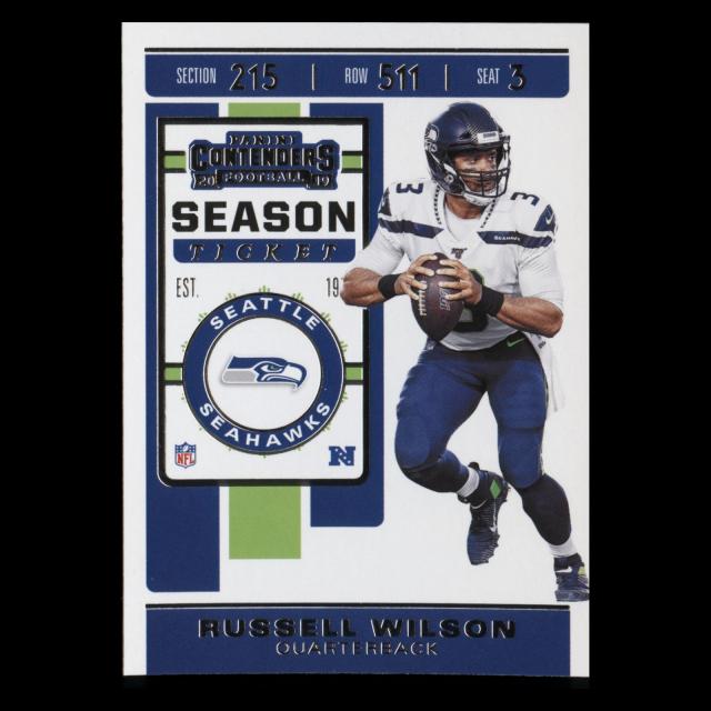 Russell Wilson 2019 Contenders Season Ticket Seahawks