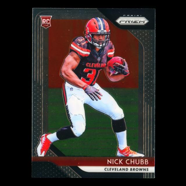 Nick Chubb RC 2018 Prizm Rookie Broncos
