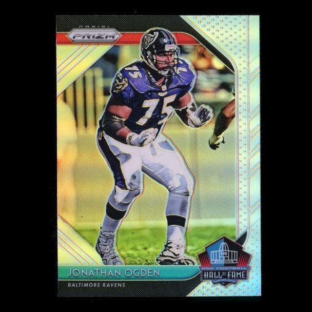 Jonathan Ogden 2018 Prizm Hall of Fame Silver Ravens