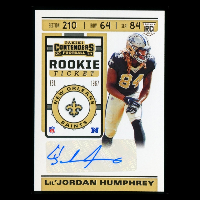 Lil'Jordan Humphrey RC 2019 Contender Rookie Ticket Auto Saints