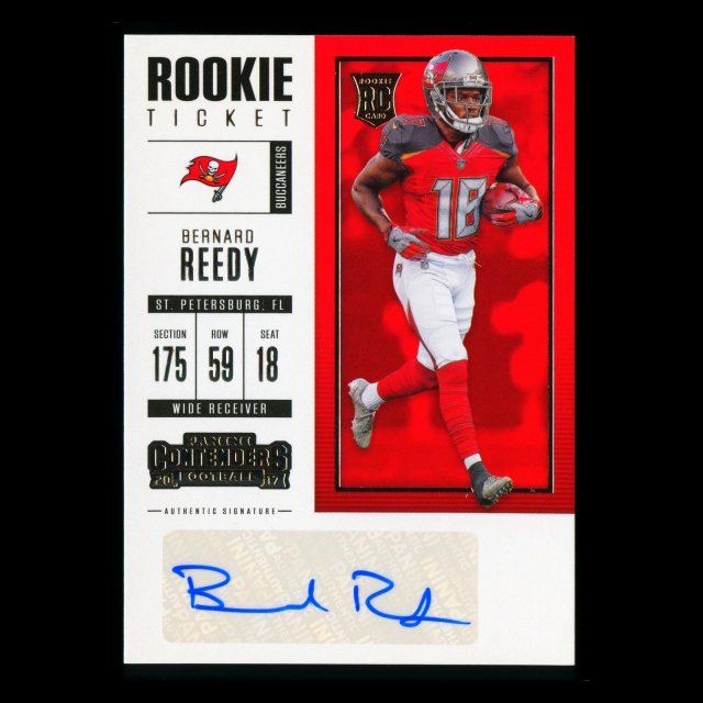 Bernard Reedy RC 2017 Contender Rookie Ticket Auto Buccaneers