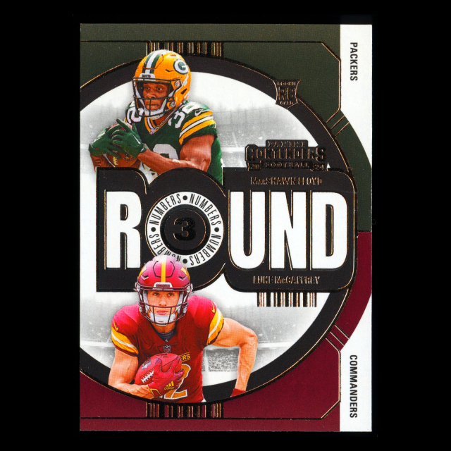 McCaffrey - Lloyd RC 2024 Contenders Round Numbers Rookie Commanders Packers