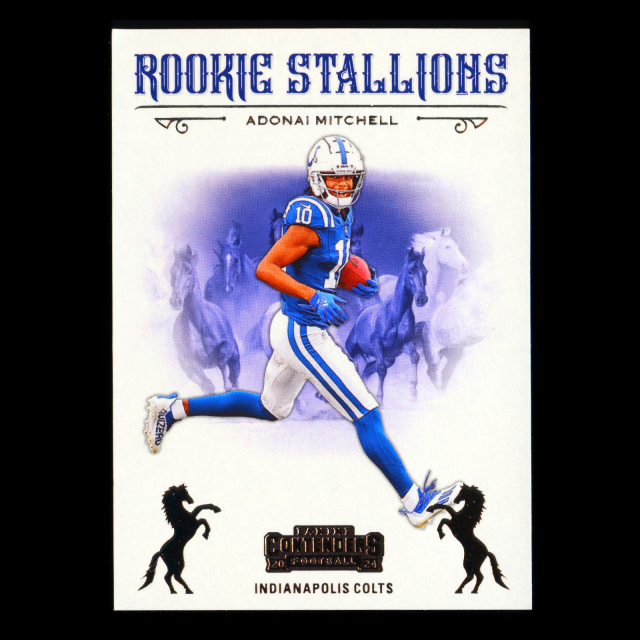 Adonai Mitchell 2024 Panini Contenders Rookie Stallions Colts