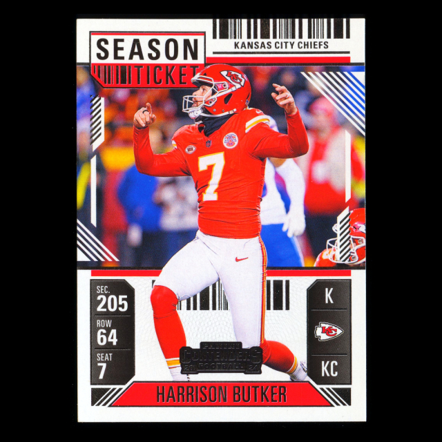 Harrison Butker 2024 Panini Contenders Chiefs