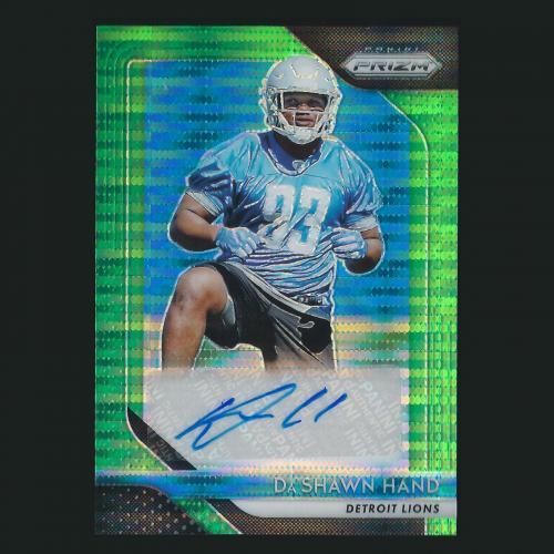 Da'Shawn Hand 2018 Prizm Green Pulsar Auto Lions